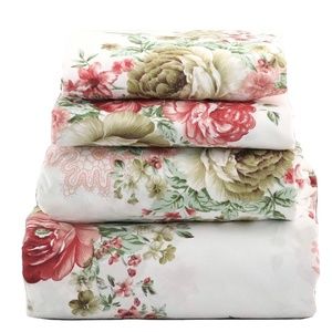 4 pcs kING Floral Sheet Set